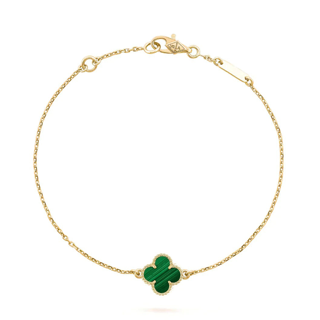 [Clover Jewels]CLOVER BRACELET MALACHITE 1 MOTIF