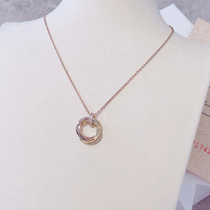 [Clover Jewels]TRINITY NECKLACE GOLD  DIAMONDS