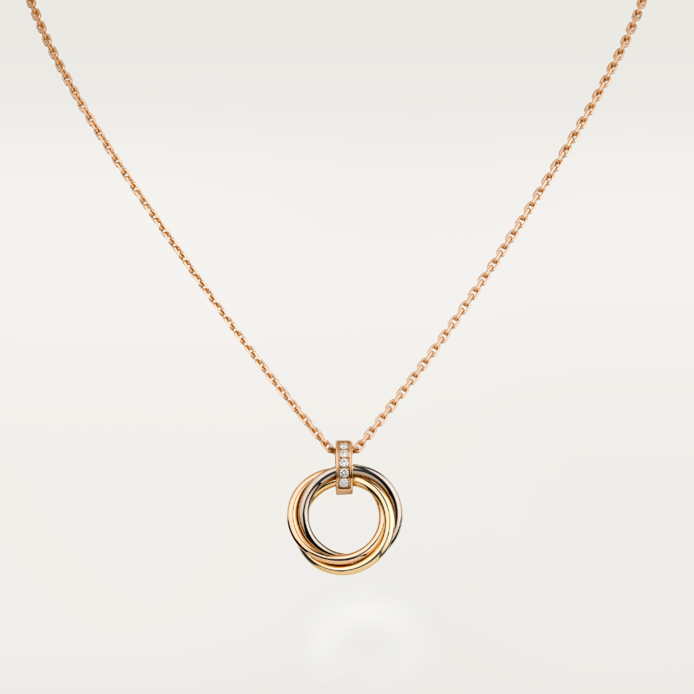 [Clover Jewels]TRINITY NECKLACE GOLD  DIAMONDS