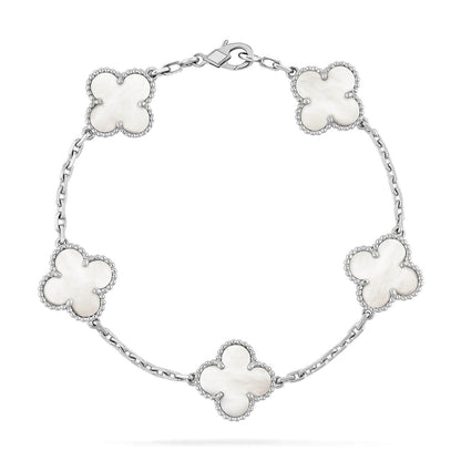 [Clover Jewels]CLOVER SILVER MOP 5 MOTIF BRACELET