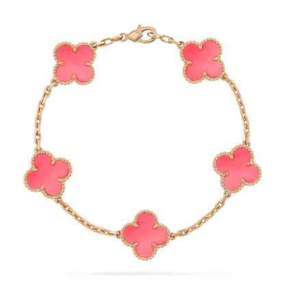 [Clover Jewels]CLOVER 5 PINK MOP BRACELET