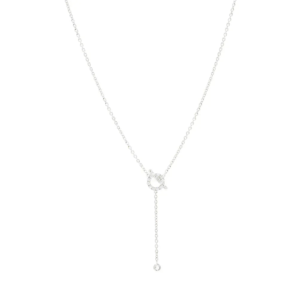 [Clover Jewels]FINESSE SILVER DIAMOND NECKLACE