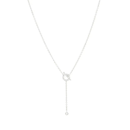 [Clover Jewels]FINESSE SILVER DIAMOND NECKLACE