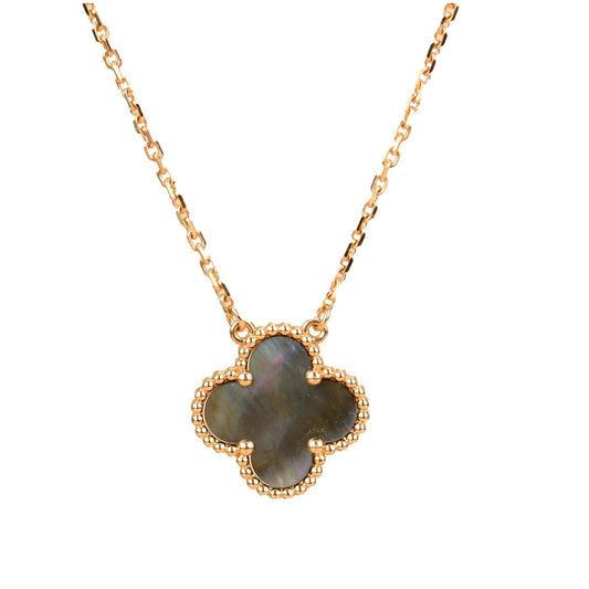 [Clover Jewels]CLOVER 15MM  GRAY MOTHER OF PEARL NECKLACE