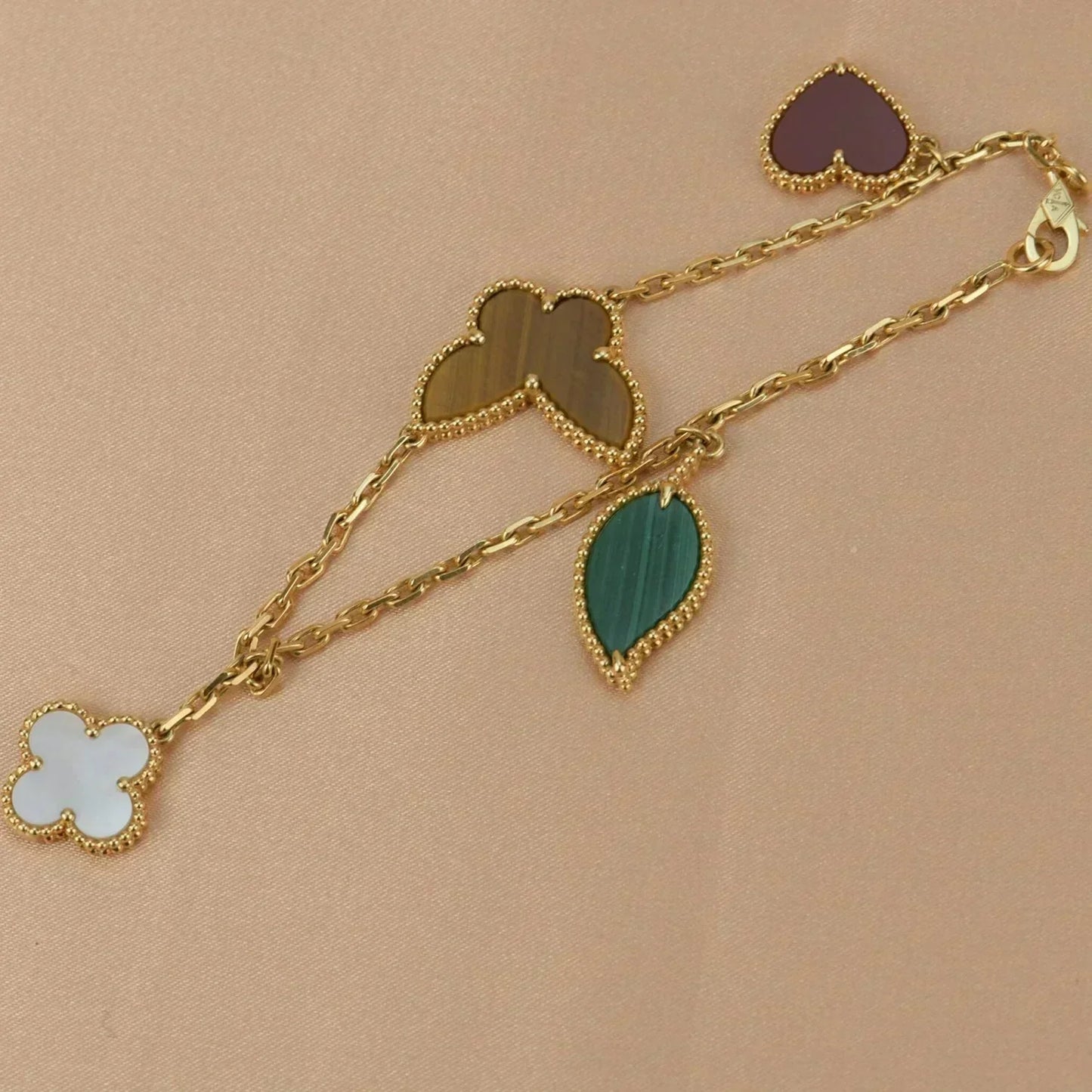 [Clover Jewels]LUCKY SPRING 5 MOTIF GOLD BRACELET