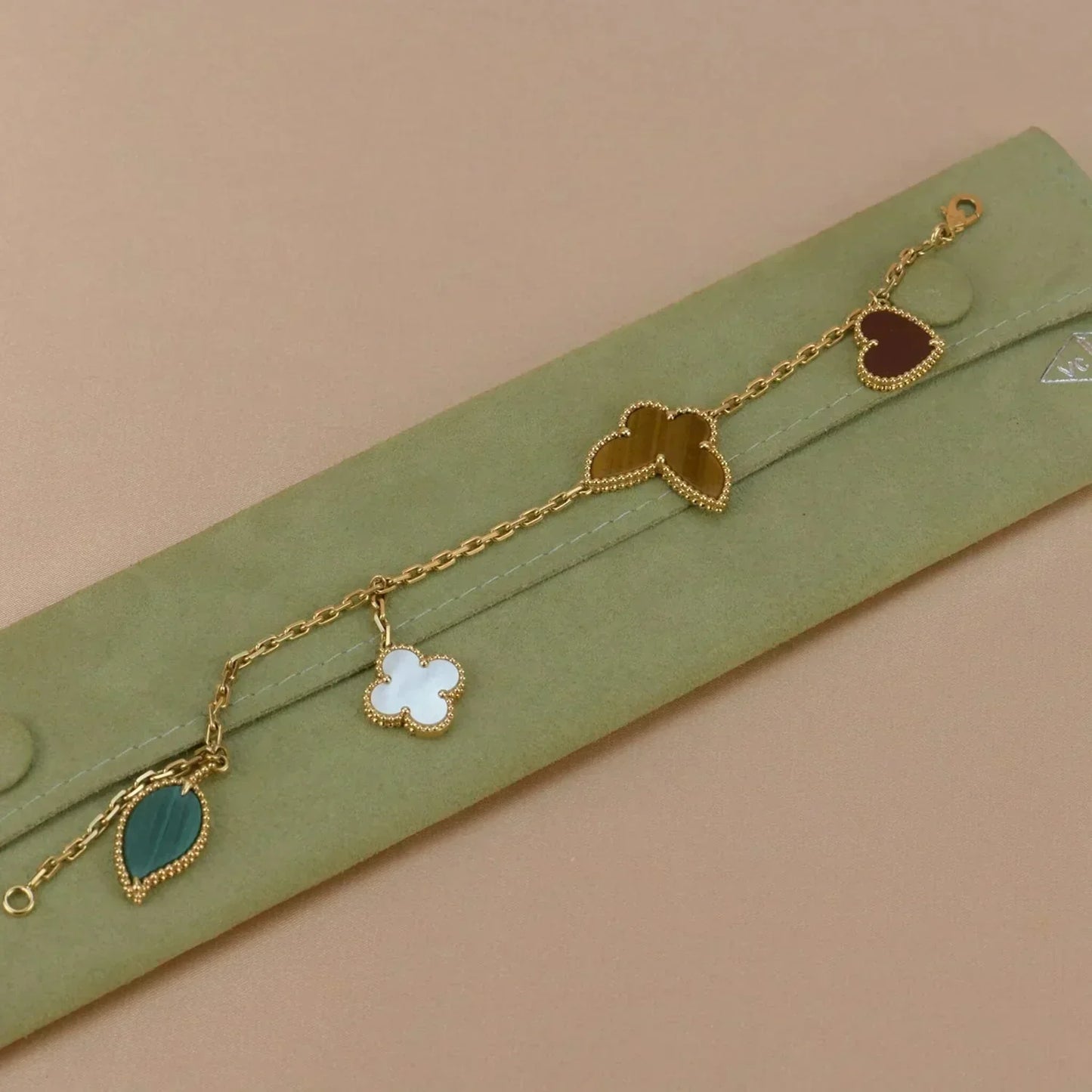 [Clover Jewels]LUCKY SPRING 5 MOTIF GOLD BRACELET