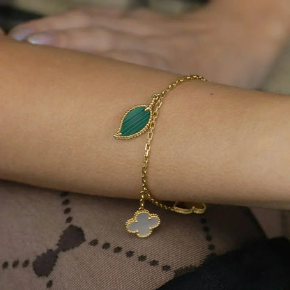 [Clover Jewels]LUCKY SPRING 5 MOTIF GOLD BRACELET