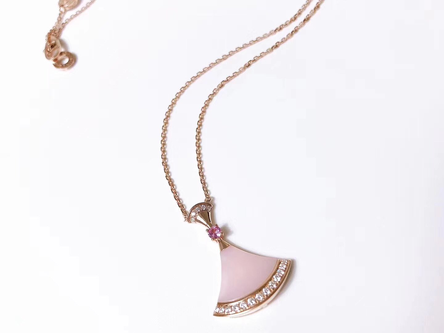 [Clover Jewels]DREAM NECKLACE PINK MOP DIAMOND