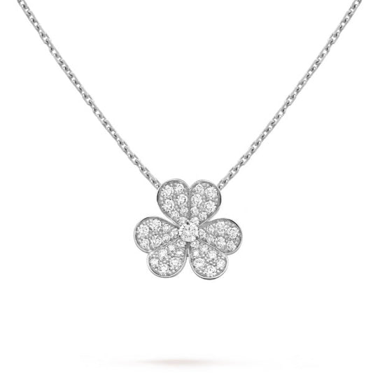 [Clover Jewels]CLOVER DIAMOND NECKLACE SILVER