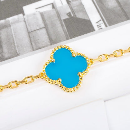 [Clover Jewels]CLOVER 5 MOTIFS TURQUOISE BRACELET