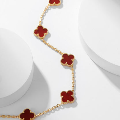 [Clover Jewellry]CLOVER 10 MOTIFS CARNELIAN NECKLACE