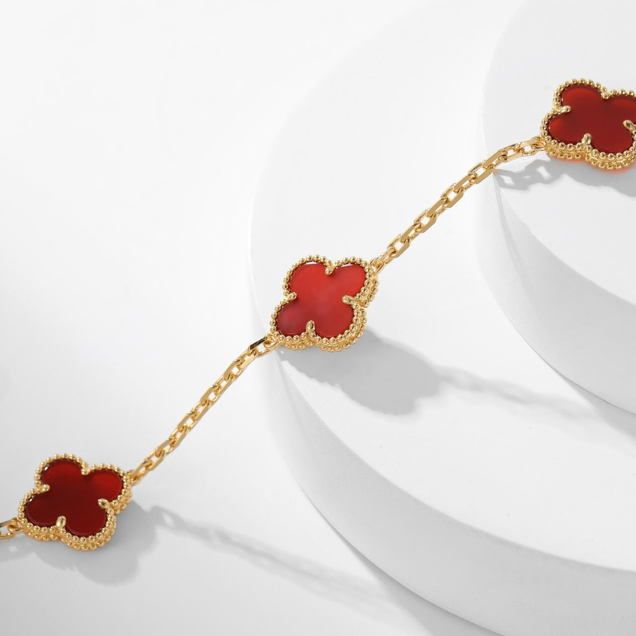 [Clover Jewellry]CLOVER 10 MOTIFS CARNELIAN NECKLACE