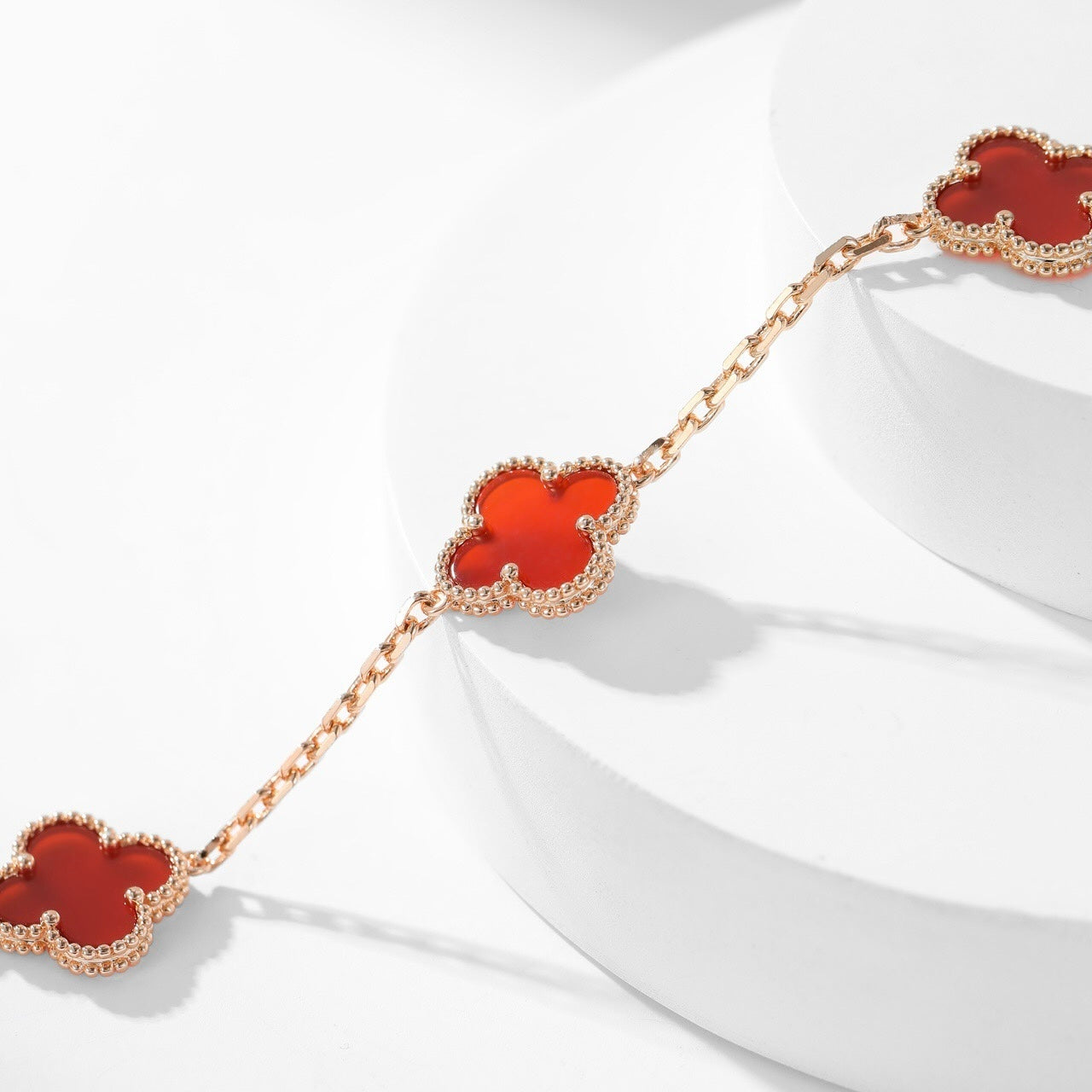 [Clover Jewellry]CLOVER 10 MOTIFS CARNELIAN NECKLACE