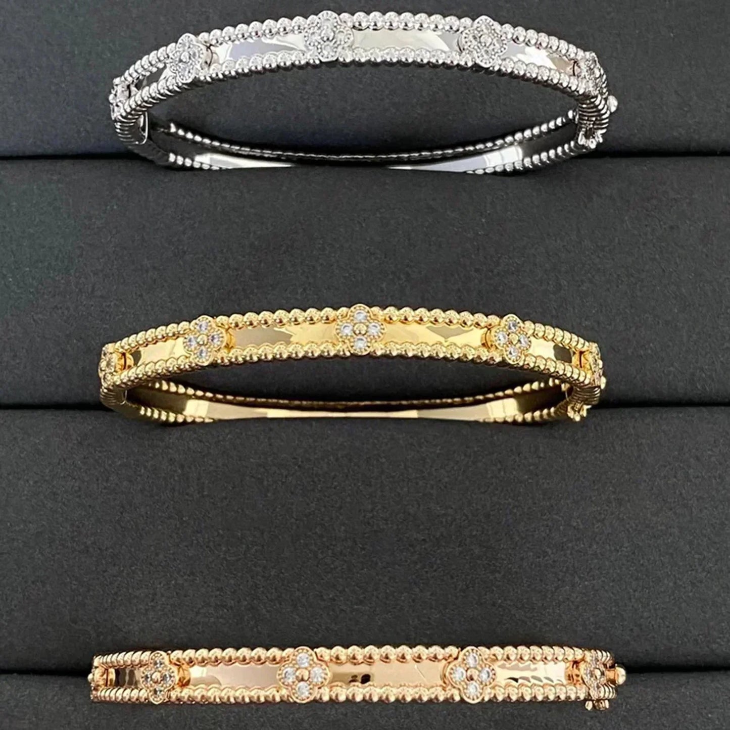 [Clover Jewels]CLOVER BRACELET 4MM DIAMONDS