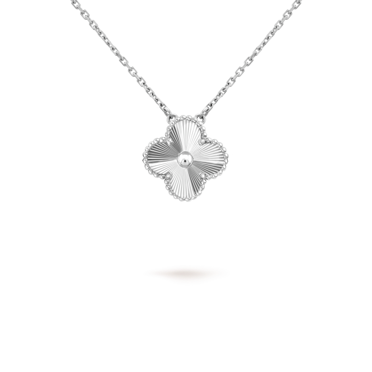 [Clover Jewels]CLOVER 15MM LASER NECKLACE SILVER