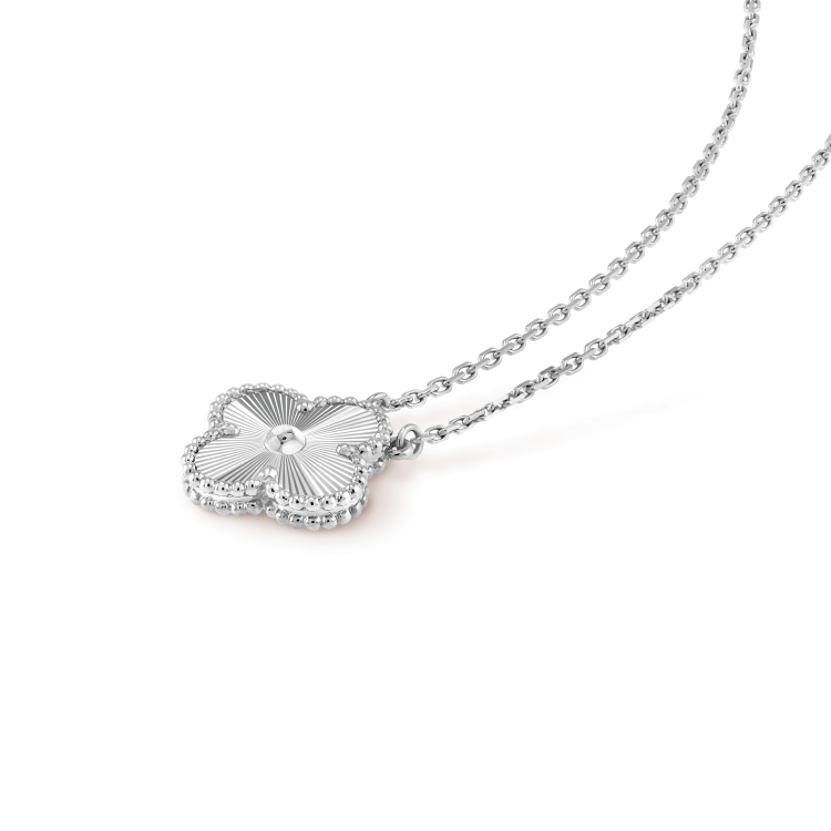 [Clover Jewels]CLOVER 15MM LASER NECKLACE SILVER