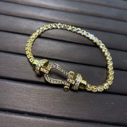 [Clover Jewels]FORCE  HORSESHOE  DIAMOND TENNIS BRACELET