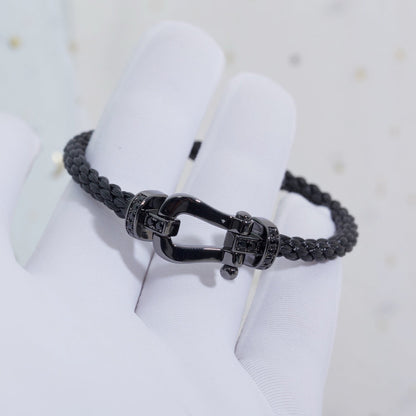 [Clover Jewels]FORCE LARGE SERIES HORSESHOE BLACK SAMURAI BRACELET