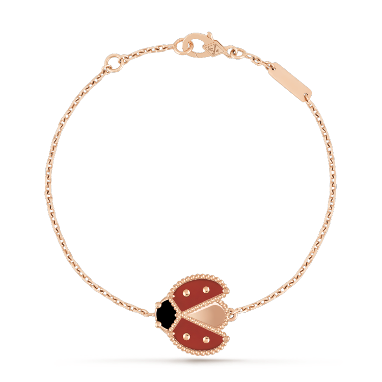 [Clover Jewels]LUCKY SPRING 1 MOTIF PINK GOLD BRACELET