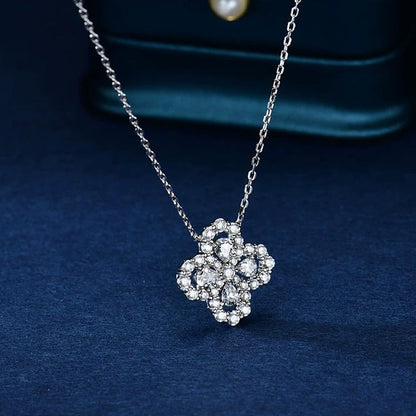 [Clover Jewels]LOOP NECKLACE FULL MOTIF DIAMOND 16MM MULTIPLE COLORS