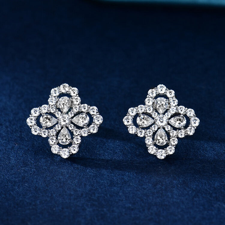 [Clover Jewels]LOOP EARRINGS FULL MOTIF DIAMOND 16MM