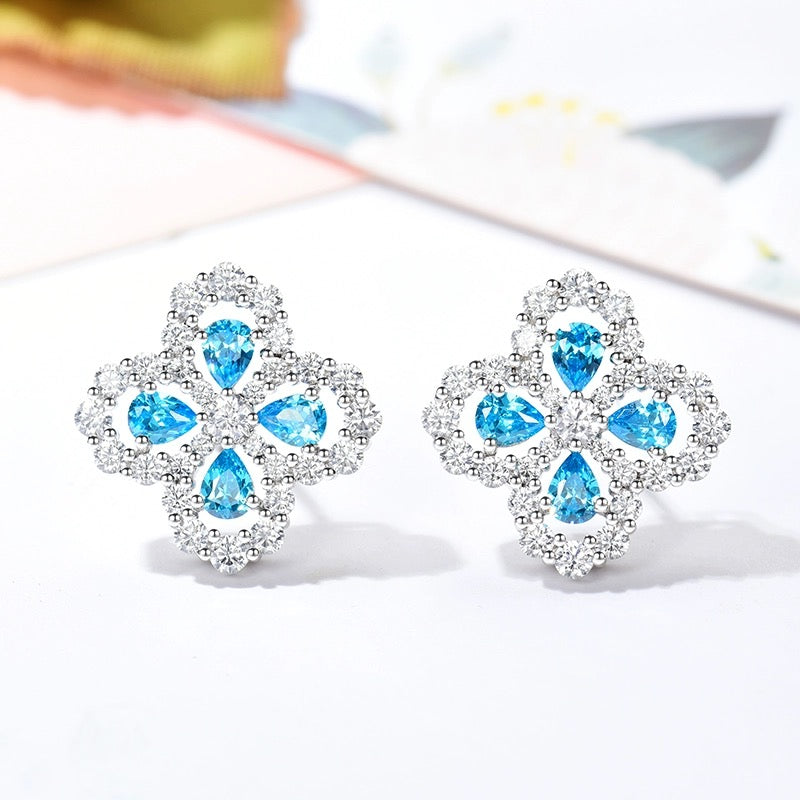 [Clover Jewels]LOOP EARRINGS FULL MOTIF DIAMOND 16MM