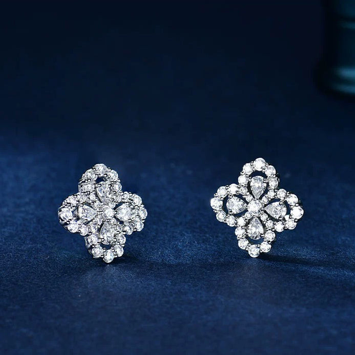 [Clover Jewels]LOOP EARRINGS FULL MOTIF DIAMOND 16MM