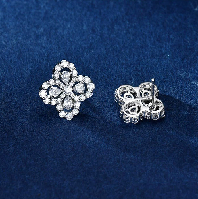 [Clover Jewels]LOOP EARRINGS FULL MOTIF DIAMOND 16MM