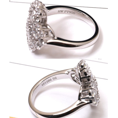 [Clover Jewels]LOOP RING FULL MOTIF DIAMOND 16MM SILVE