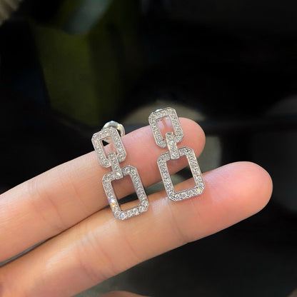 [Clover Jewels]LINKS MEDIUM EARRINGS DIAMOND