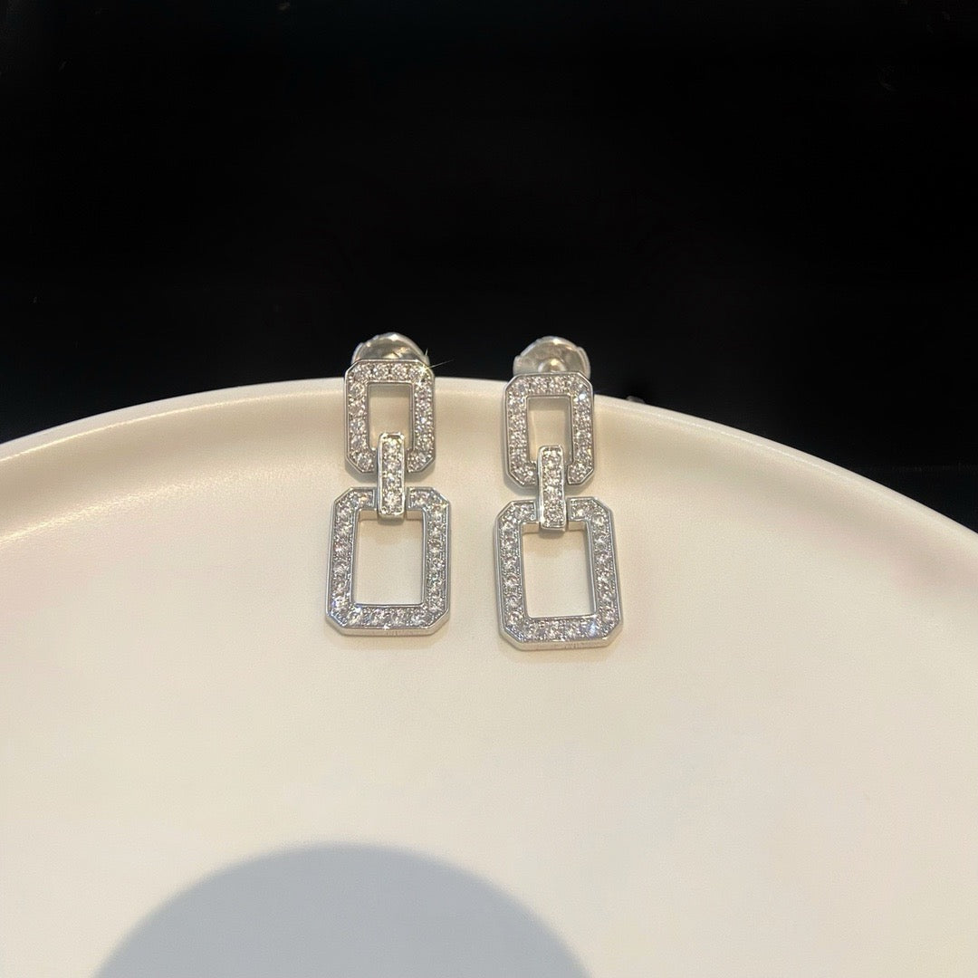 [Clover Jewels]LINKS MEDIUM EARRINGS DIAMOND