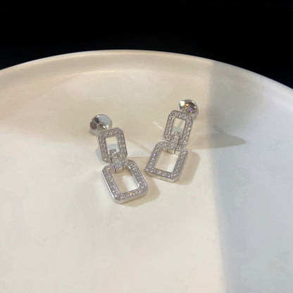 [Clover Jewels]LINKS MEDIUM EARRINGS DIAMOND