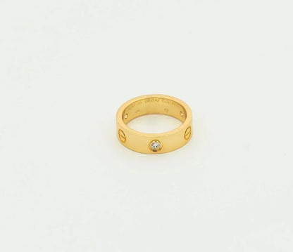 [Clover Jewels]LOVE RING 5.5MM 3 DIAMONDS GOLD