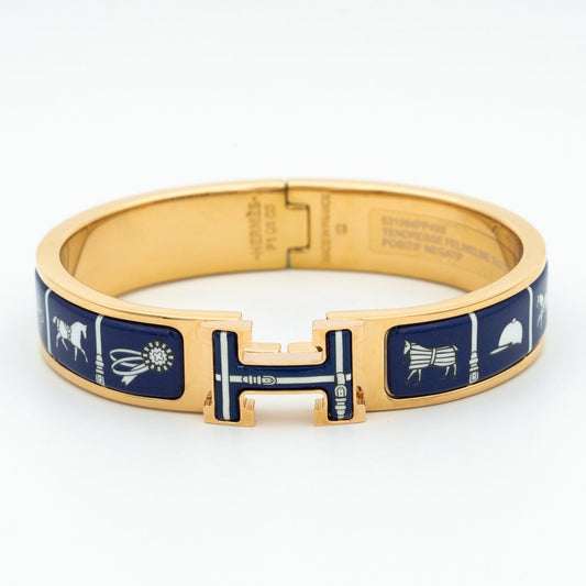 [Clover Jewels]H BRACELET BLUE CERAMIC