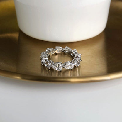 [Clover Jewels]Exquisite Pear Cut Tennis Ring