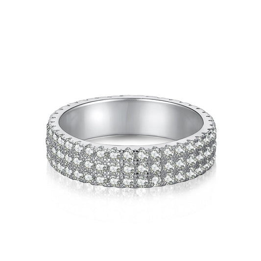 [Clover Jewels]Dainty Round Cut Tennis Ring