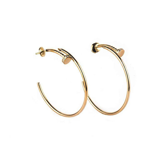 [Clover Jewels]JUSTE EARRINGS GOLD DIAMONDS 1.8MM