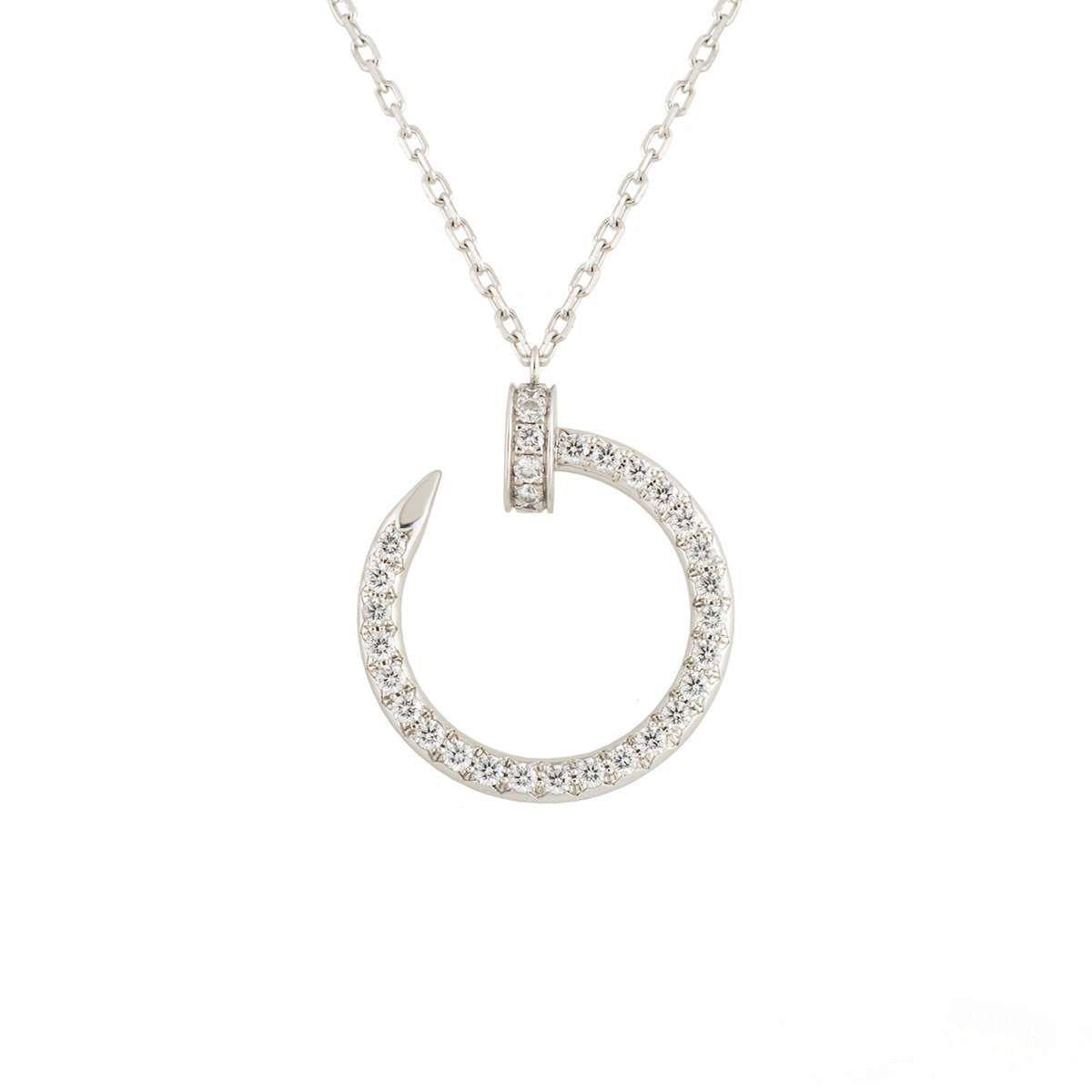 [Clover Jewels]JUSTE NECKLACE SILVER DIAMONDS