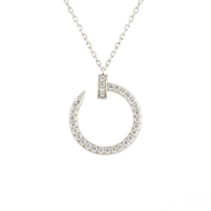 [Clover Jewels]JUSTE NECKLACE SILVER DIAMONDS