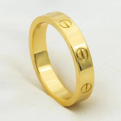 [Clover Jewels]LOVE RING 4MM 1 DIAMOND GOLD