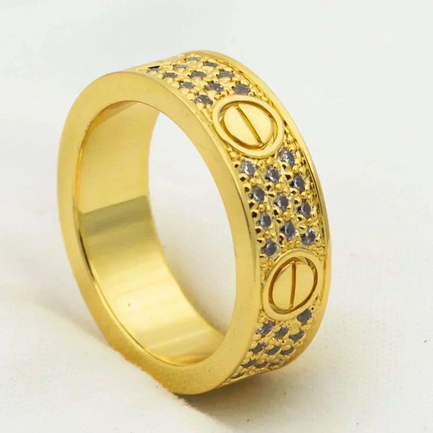 [Clover Jewels]LOVE RING 5.5MM DIAMONDS PAVED