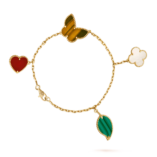 [Clover Jewels]LUCKY SPRING 5 MOTIF GOLD BRACELET