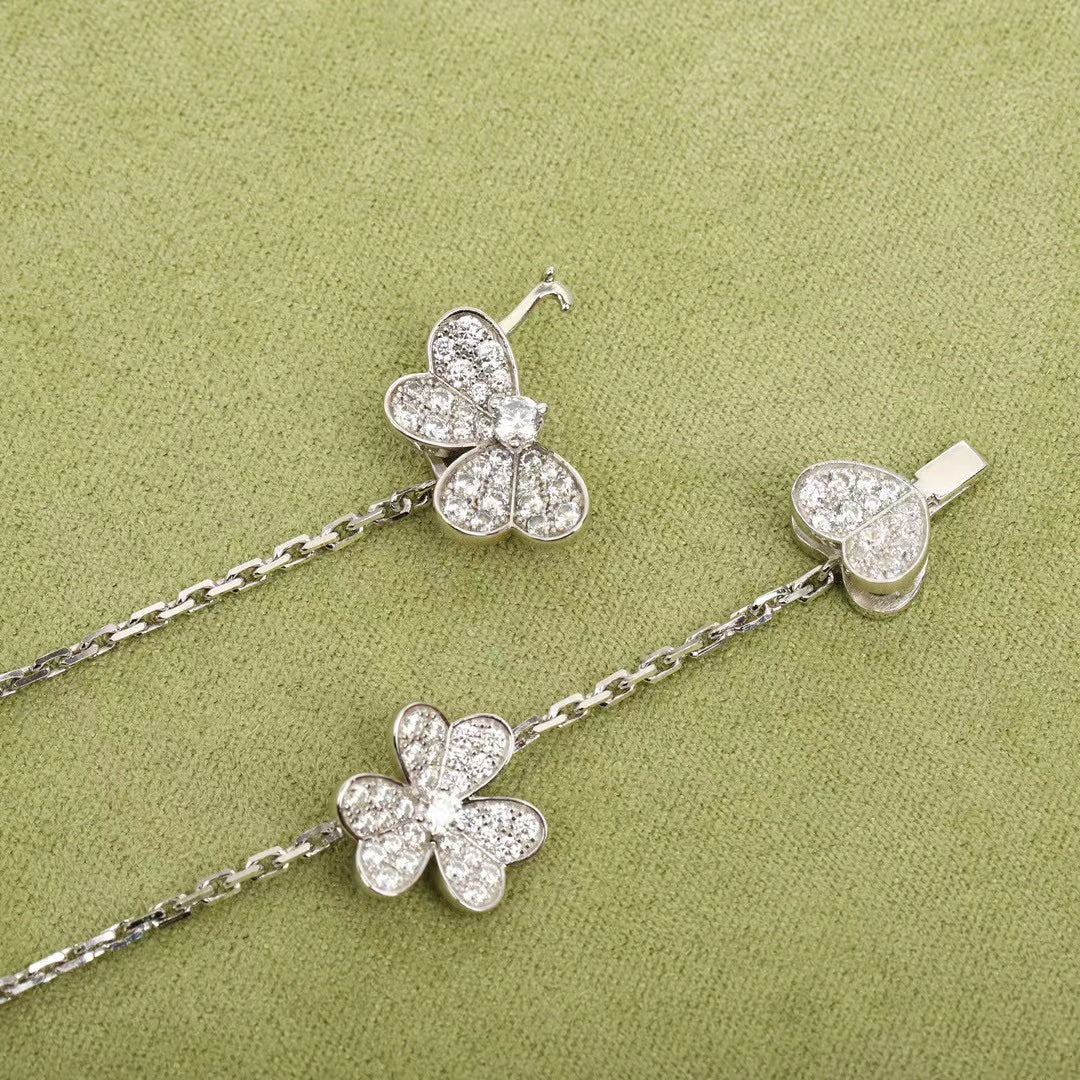 [Clover Jewels]FRIVOLE SILVER 9 FLOWERS NECKLACE