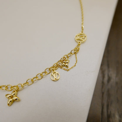 [Clover Jewels]BLOOMING SUPPLE NECKLACE BRASS