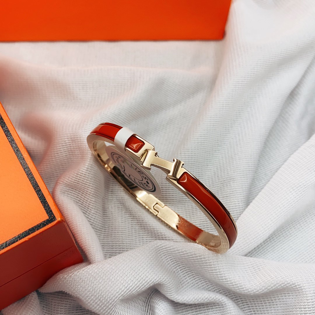 [Clover Jewels]CLASSIC HM CLIC RED 8MM ENAMEL BRACELET