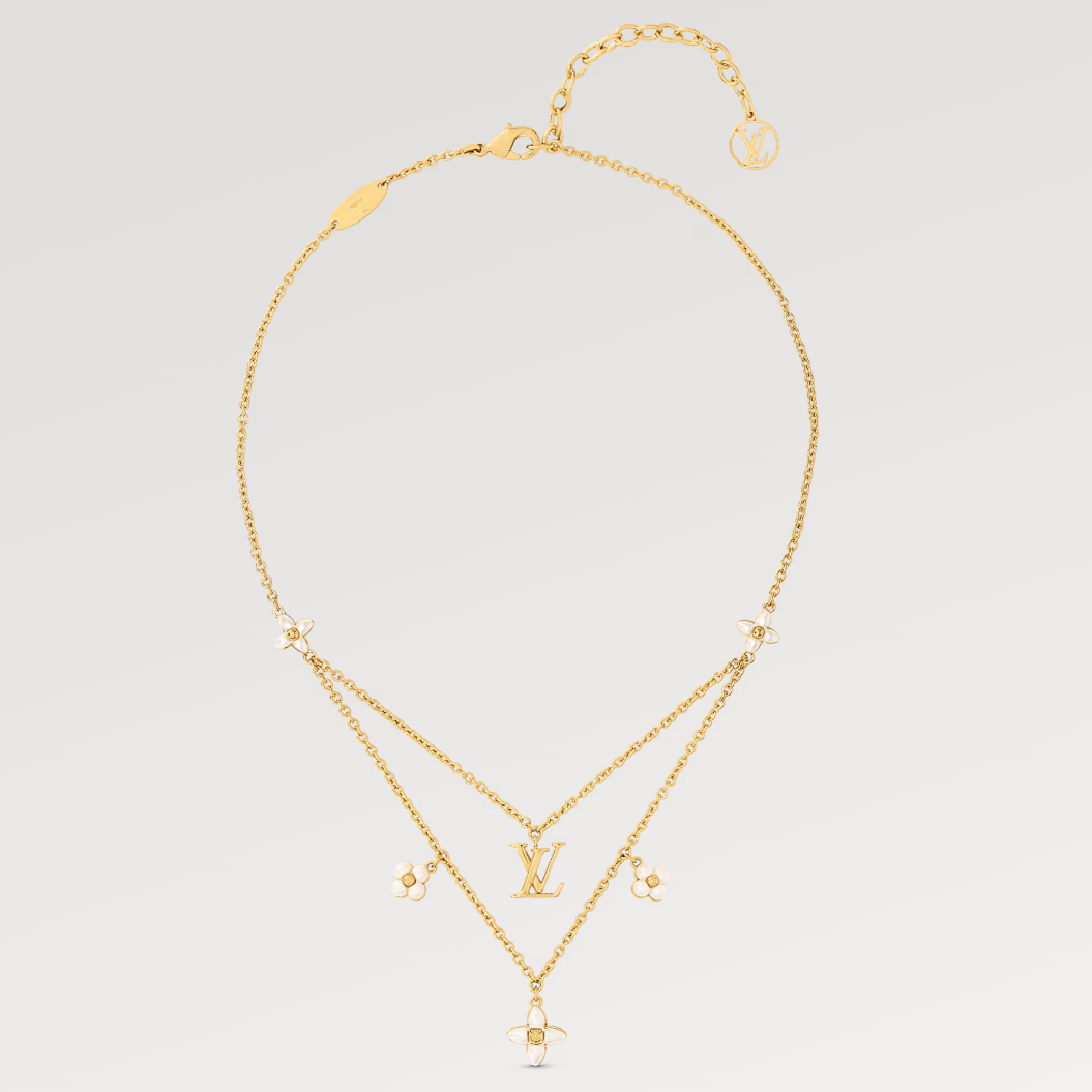 [Clover Jewels]FLOWERGRAM GOLD MOP DOUBLE ROW NECKLACE