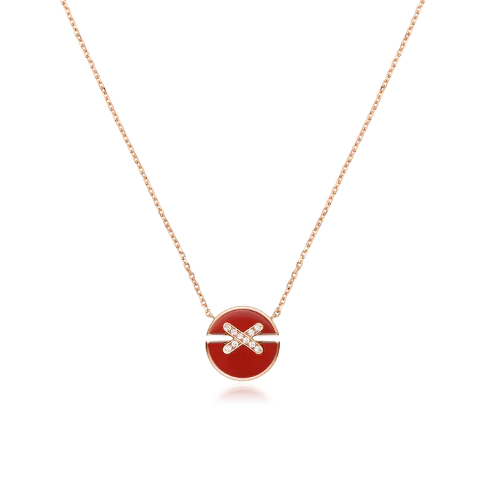 [Clover Jewels]JEUX DE ROSE GOLD DIAMOND NECKLACE