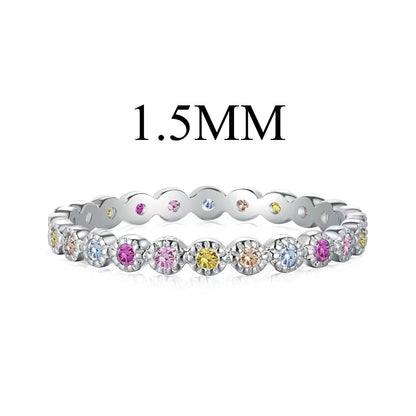 [Clover Jewels]Radiant Sparkling Round Cut Daily Ring