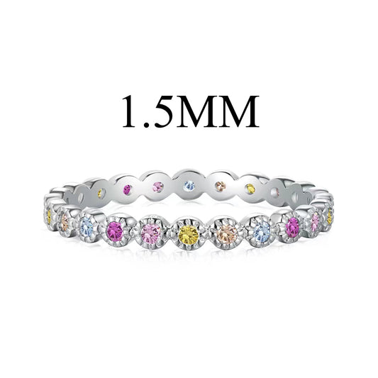[Jesse Jewelry]Strahlend funkelnder runder Alltagsring