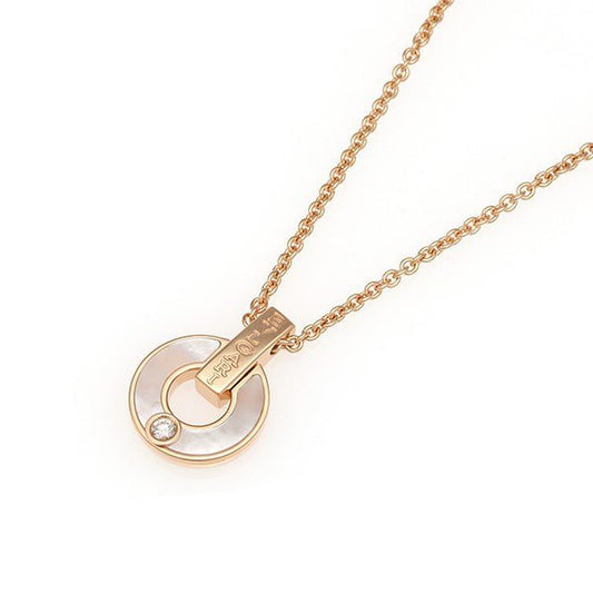 [Clover Jewels]GARI NECKLACE PINK GOLD MOP